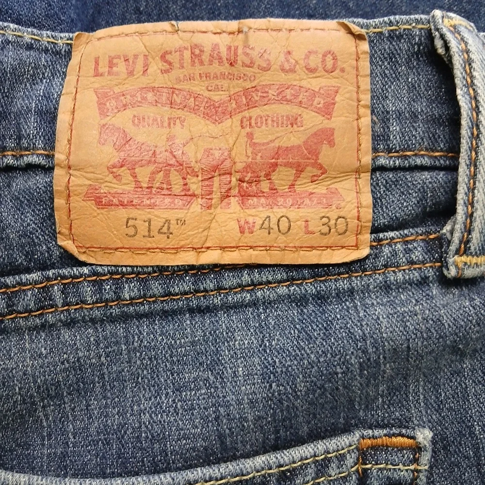 Levi's 514 Straight Fit Jeans Men's 40x30 Medium Wash Denim